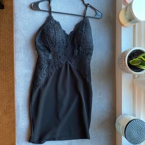 Black mini dress